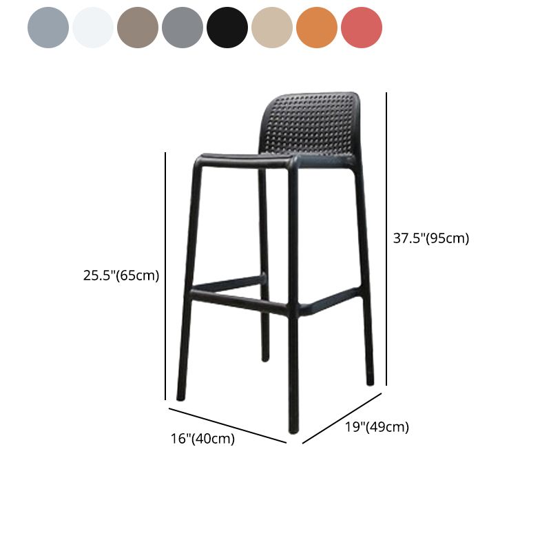 Contemporary Bar-stool Plastic Counter Bar Stool with Plastic Legs for Home