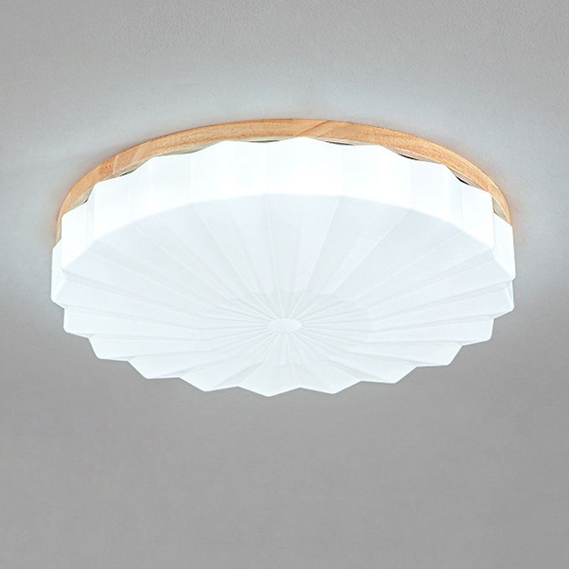 Japanese Style Wooden Ceiling Light Circle Shape Ceiling Lamp for Living Room