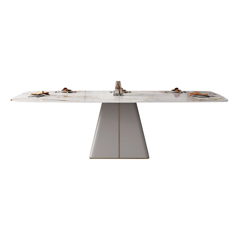 1/4/6/9 Pcs Dining Chairs Set White Rectangular Dining Set with Leather Chairs