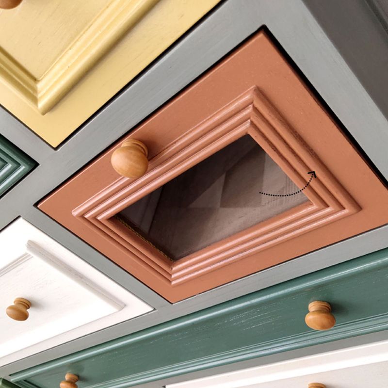 Coastal Birch Storage Chest Dresser Horizontal Storage Chest for Bedroom