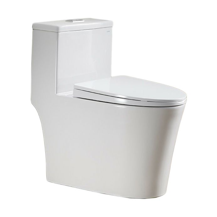 Traditional Flush Toilet All-In-One Floor Mounted Siphon Jet Porcelain Toilet