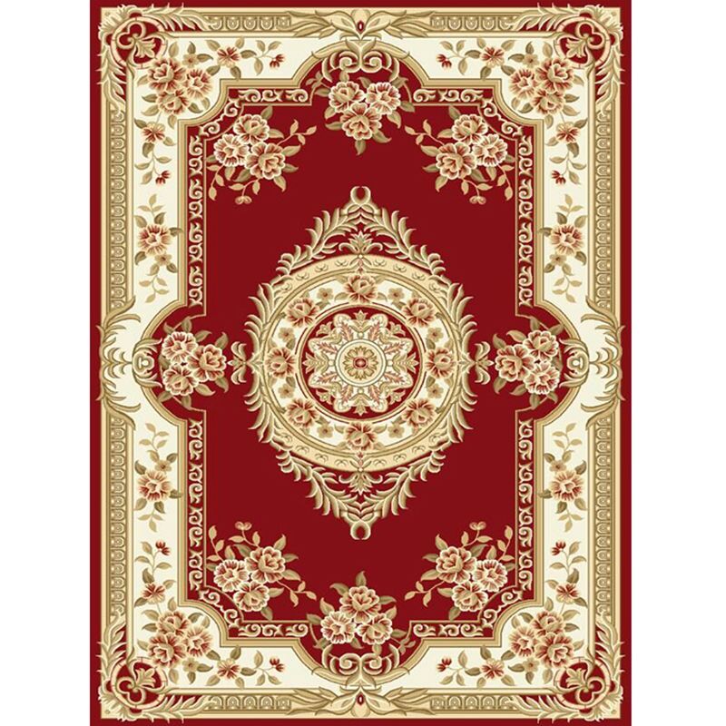 Antike Salon Teppich Multi-Farbblume gemusterte Fläche Teppichpolyster nicht rutscher Backing Haustierfreundlicher Indoor Teppich