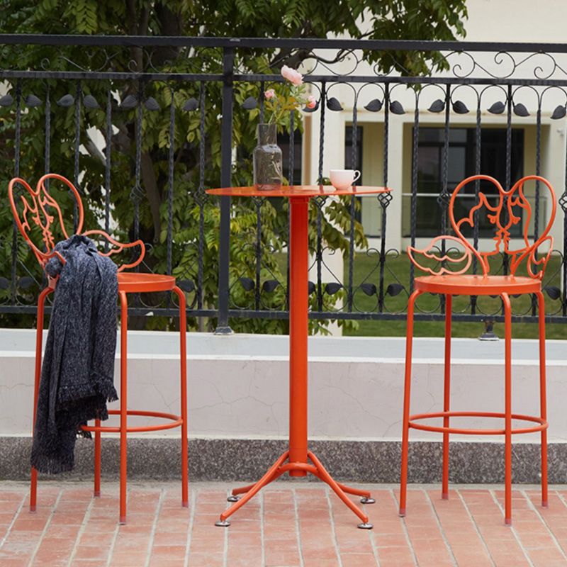 Industrial Outdoor Bar Height Table Metal Bar Table with Pedestal