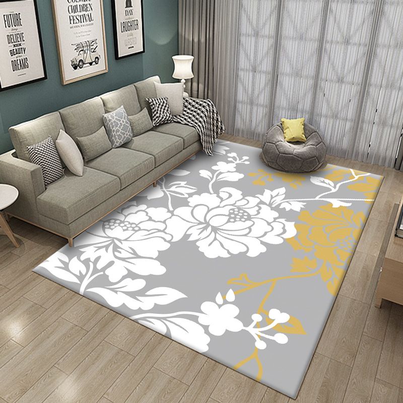 Modern Abstract Watercolor Rug Multi-Color Synthetics Rug Washable Anti-Slip Stain Resistant Area Carpet for Home