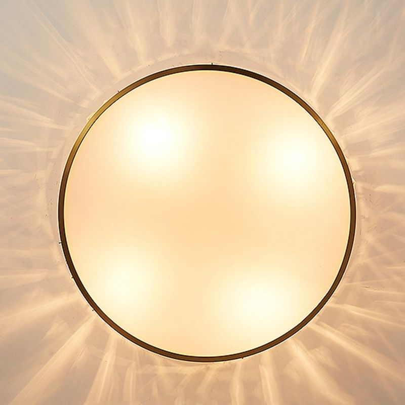 Gouden geometrische LED-plafondlamp in moderne, bijzondere stijl, koperen inbouwmontage voor binnen met acrylkap