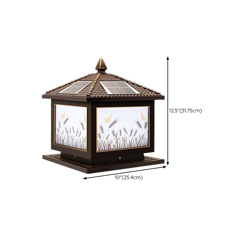 Modern LED Pillar Lamp Creative Solar Lighting Fixture for Garden