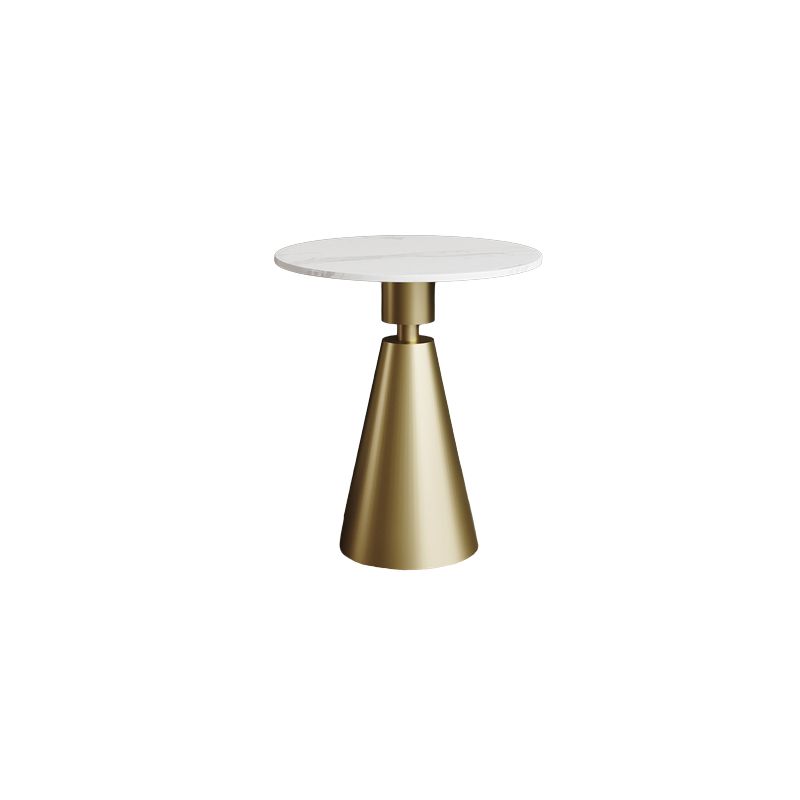 Glam Metal Side End Table Pedestal Round Living Room Sofa Side Accent Table