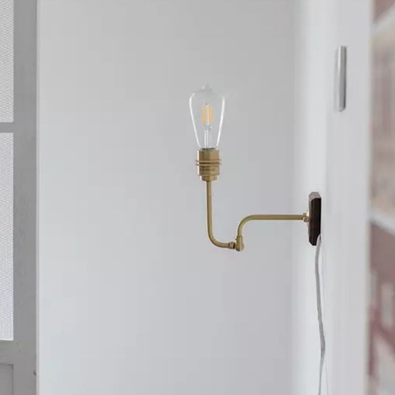 Modern Square Shape Vanity Light with Wood Base for Powder Room Washroom