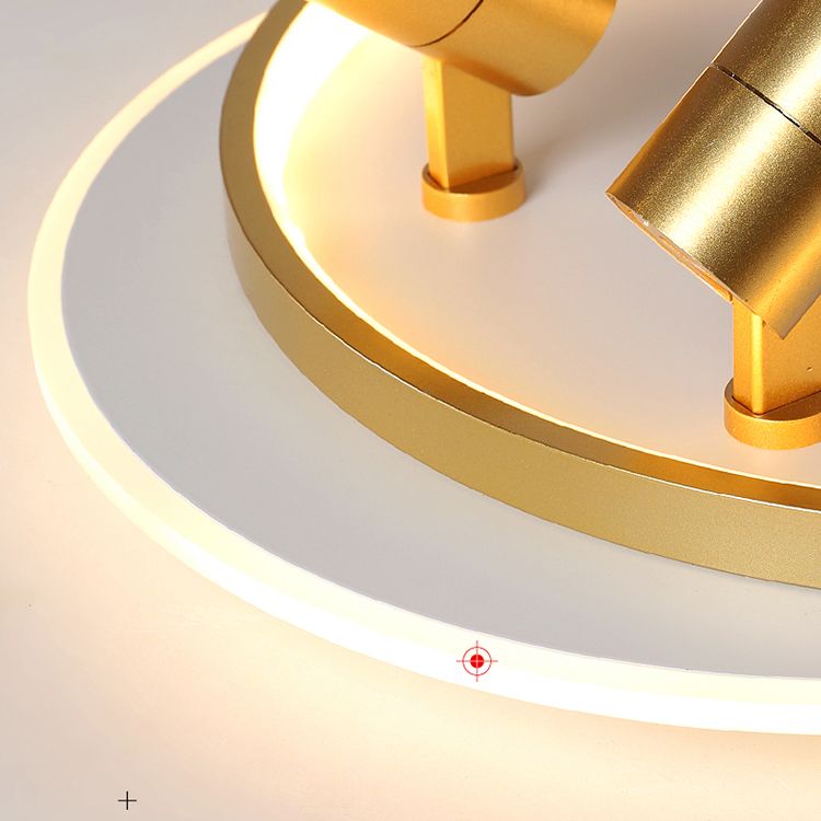 Mont semi-luxueuse à LED à 1 lumière avec une nuance de plafond de style créatif moderne circulaire pour le couloir