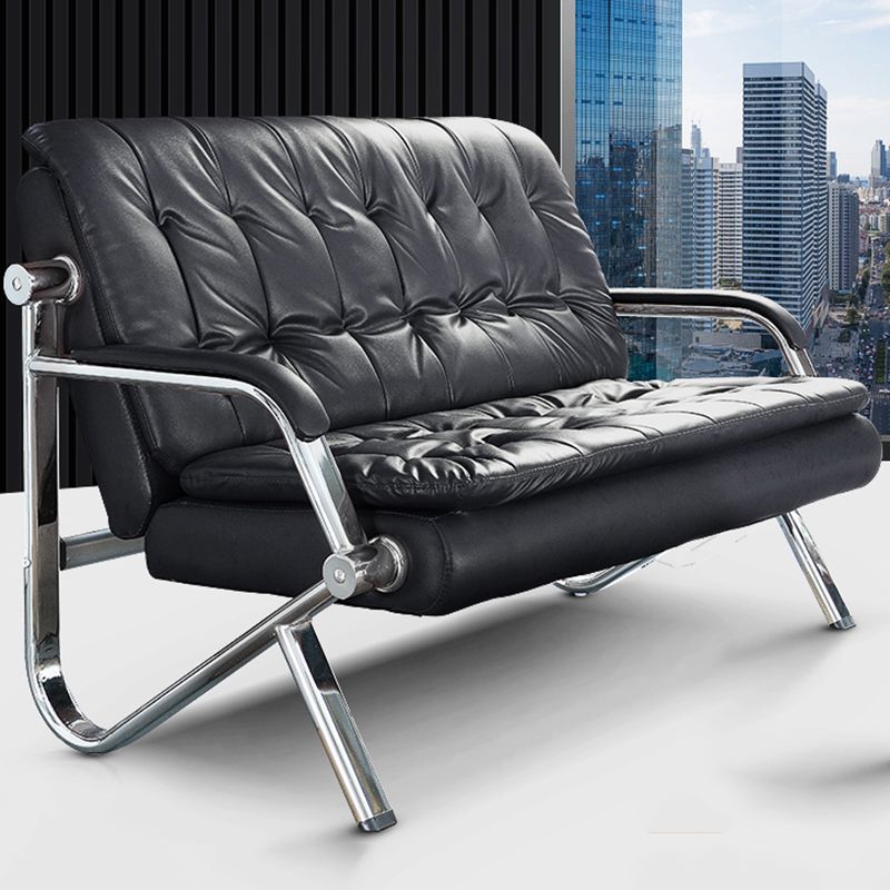 Stainless Steel Classic Industrial Tufted Split-Back Sofa 35.43"High Tuxedo Arm Sofa