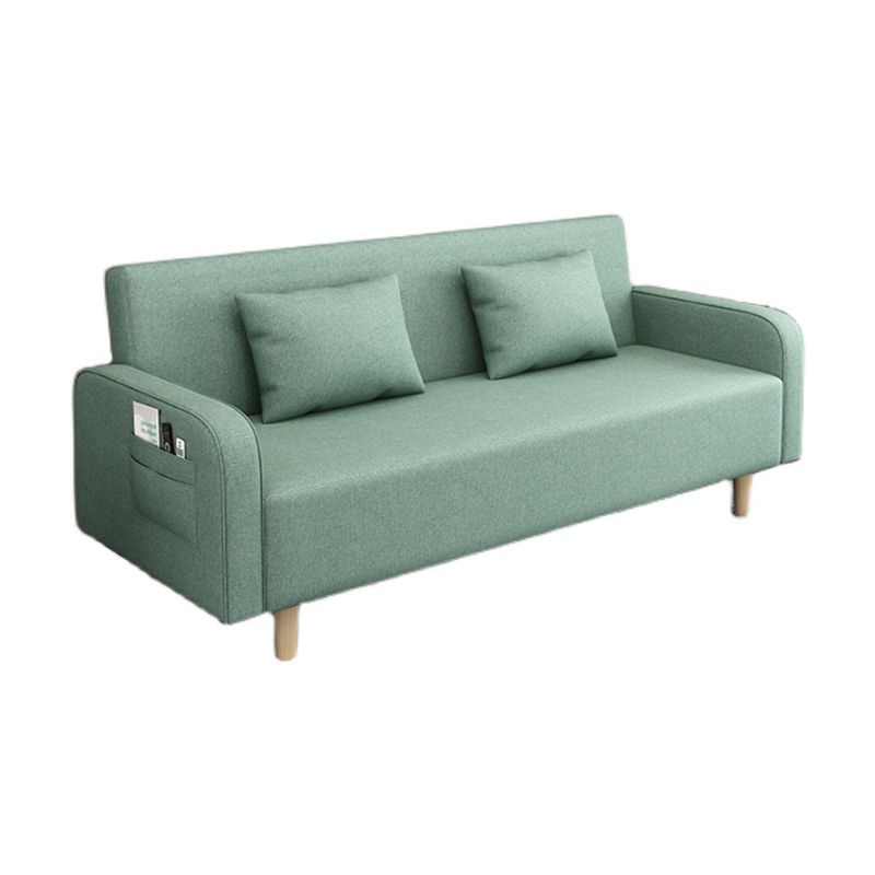 Square Arm Split Back Nordic Fabric 3-seat Sofa Spleeper Sofa 28.74" D x 35.43" H