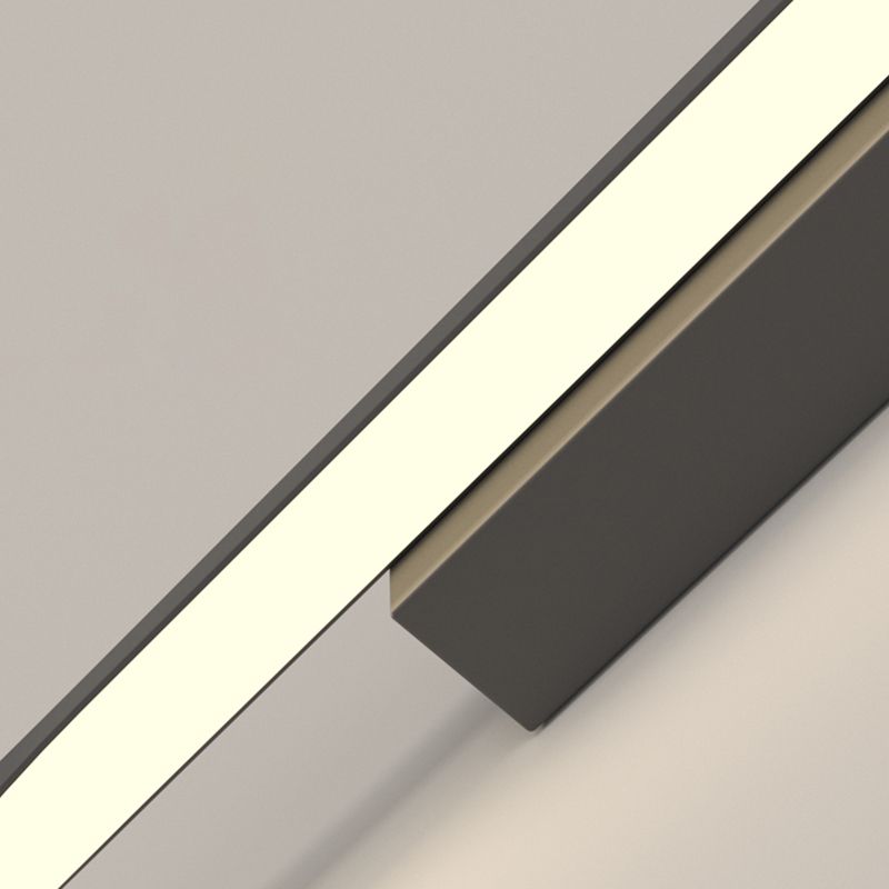 Linear Shape Metal Wall Light Modern Style Multi Lights Wall Mounted Light in Black