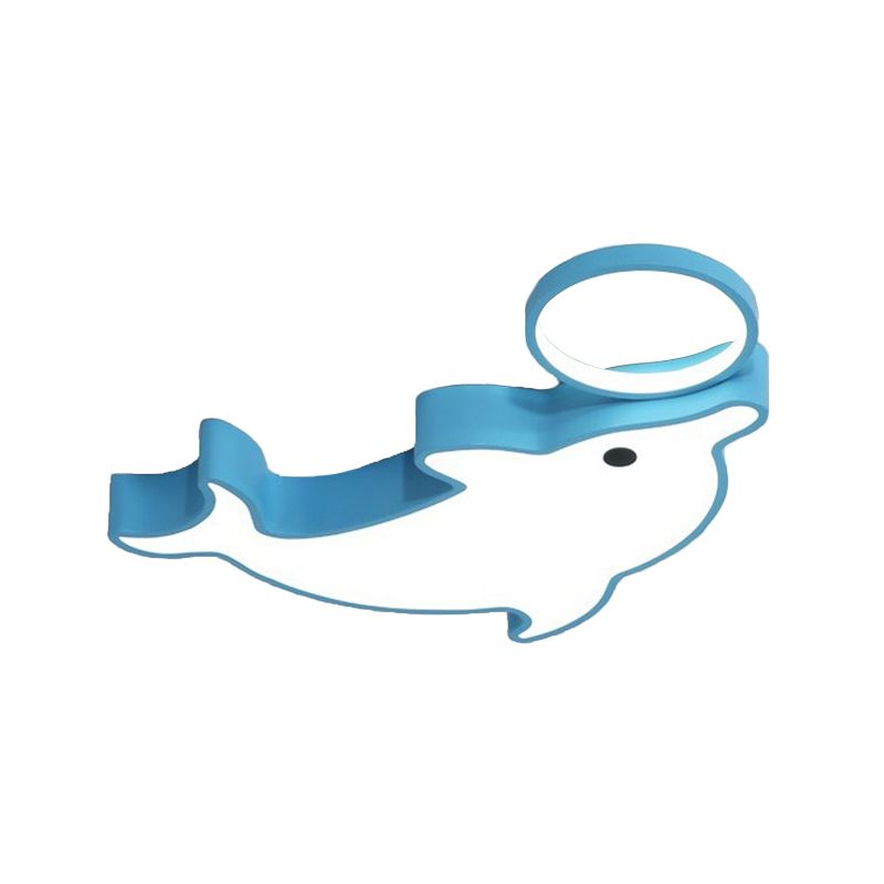 Dolphin Acrylic Ceiling Flush Mount Light Contemporary LED Close To Ceiling Lighting Fixture