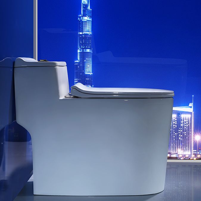 Traditional Toilet Bowl One Piece Floor Mounted Siphon Jet Porcelain Toilet