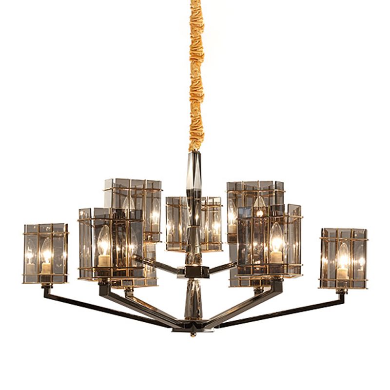 Lámpara de lámpara de lámpara de estilo moderno forma triangular de cristal luz colgante