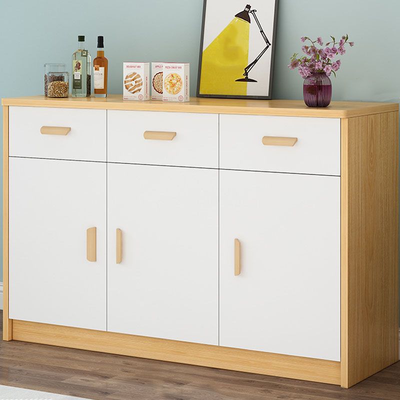 Contemporary Combo Dresser Wooden Bedroom Storage Chest Dresser with Drawers and Doors