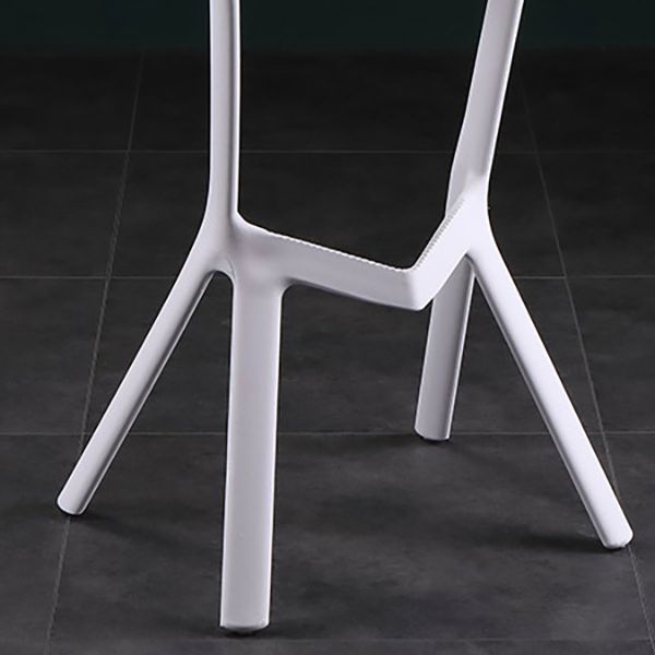 Industrial Armless Counter Stool Plastic Cafe Bar Stool with 4 Legs
