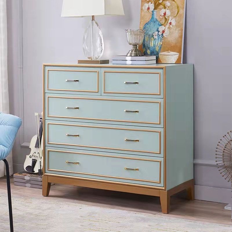 Glam Dresser Manufactured Wood Storage Chest Dresser with 5/7 Drawers