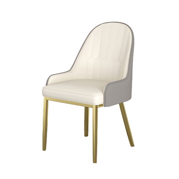 Scandinavian Style Dining Room Set Sintered Stone Top Dinette Set with Metal 4 Legs Base