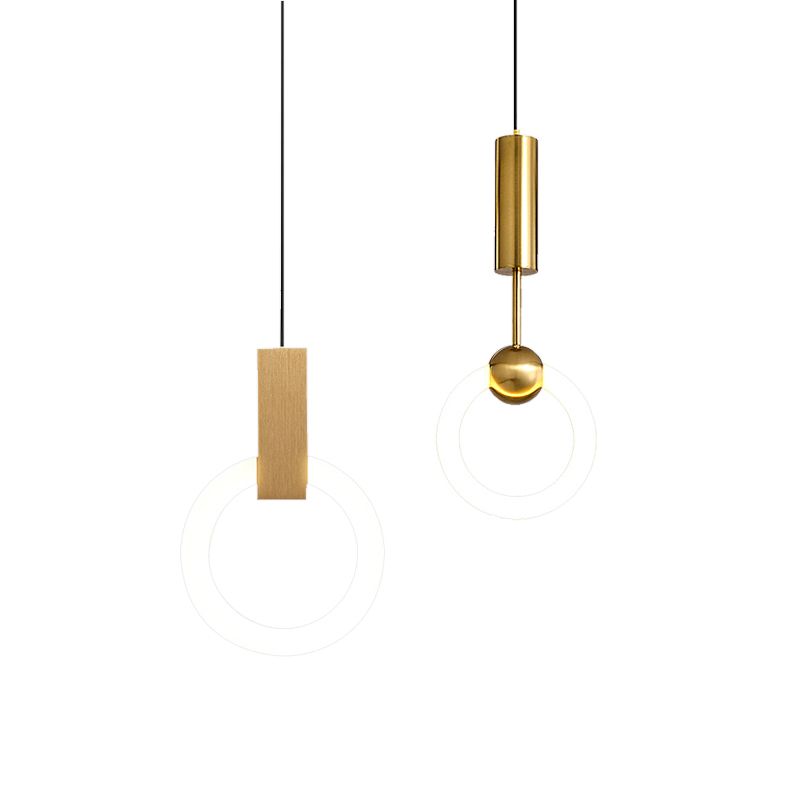 Suspension de suspension anneau lumière moderne de style moderne LED PLAN PLENDANT BLANC