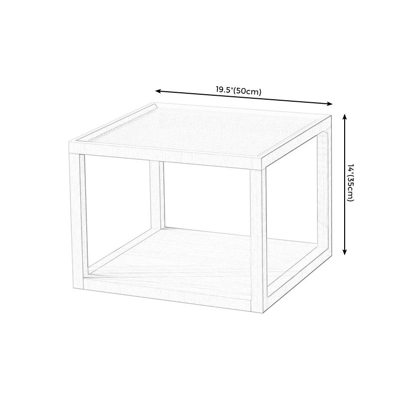 Scandinavian Solid Wood Square Coffee Cocktail Table in Natural