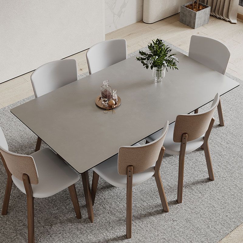 Rectangle Modern Dining Table Sintered Stone Dinner Table for Dining Room