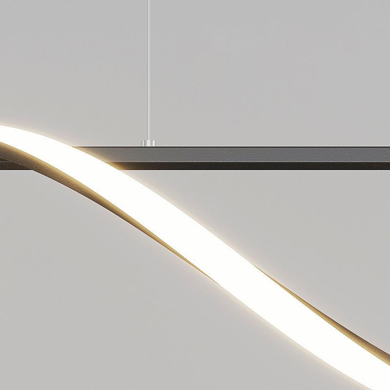 LED Island Light Modern Island Hanging Light with Acrylic Shade for Living Room