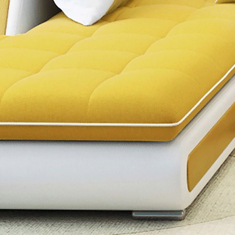 129.13 Inches Long Velvet Sectional Modern Sectional for Living Room