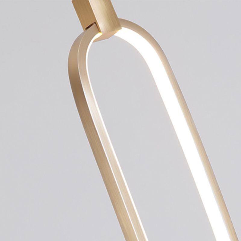 Lumières suspendues linéaires Symiss à montage suspendu en métal moderne pour le chevet