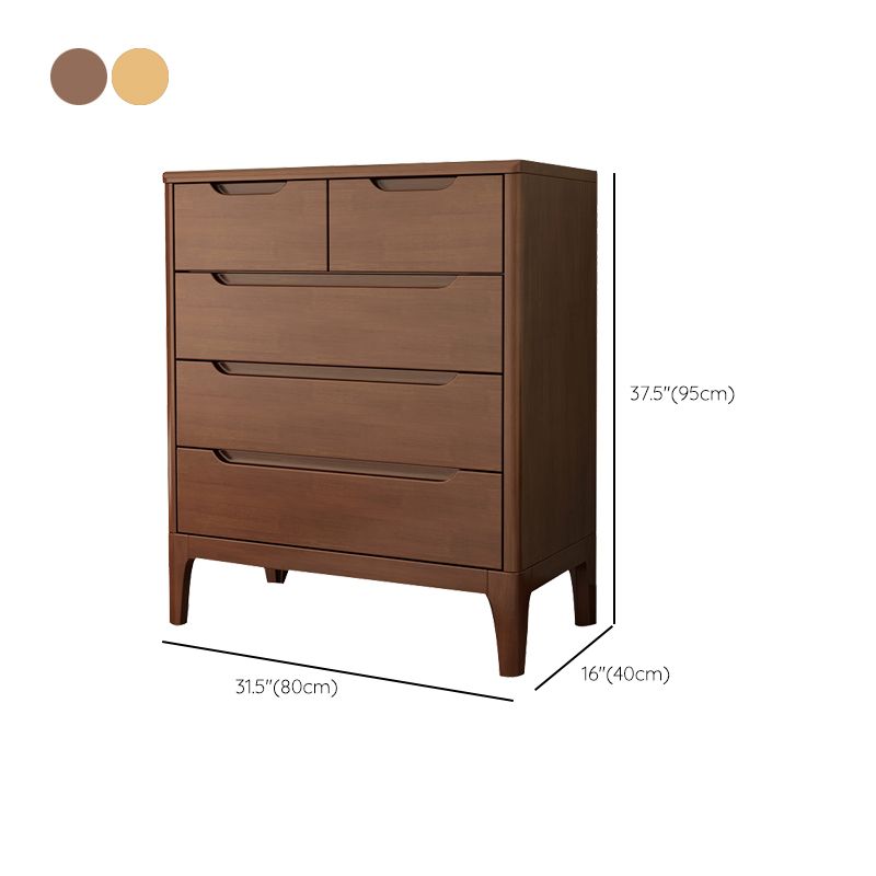 Rubberwood 15.4" D Accent Chest Drawers Included Storage Cabinet