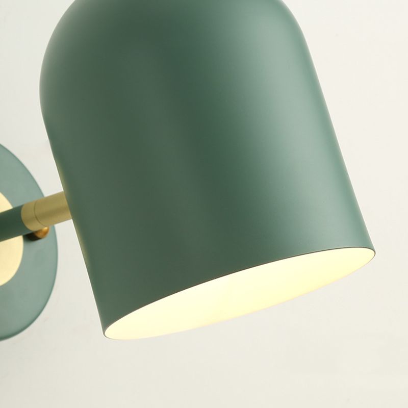 Modern Concise Macaron Wall Lamp Wrought Iron Dome Wall Light for Interior Spaces