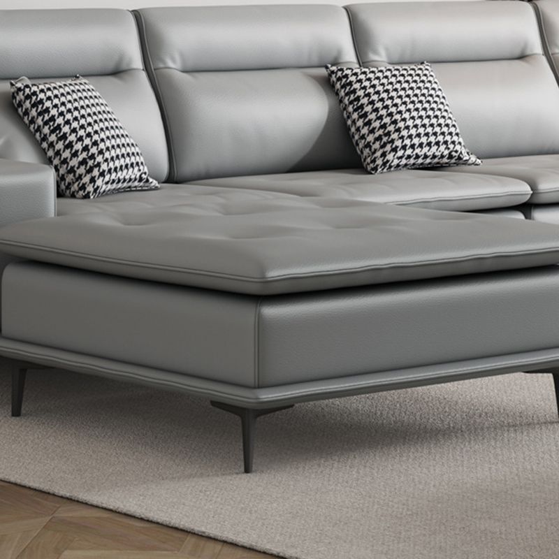 Scandinavian 32.28 " H Faux Leather Square Arm Sofa for Living Room