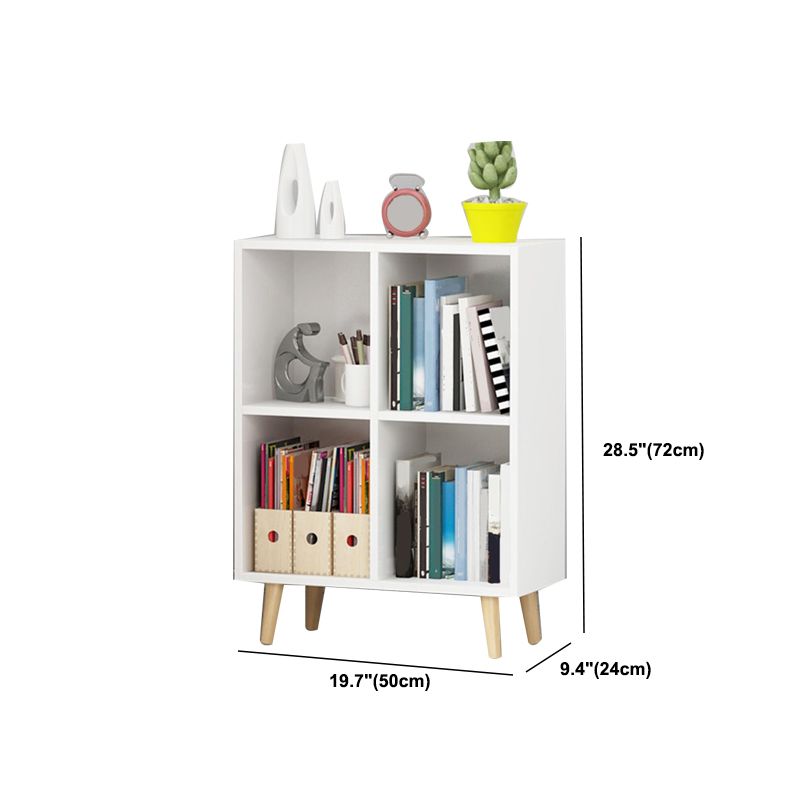 Contemporary Closed Back Book Shelf Engineered Wood Home Shelf Bookcase with Shelves