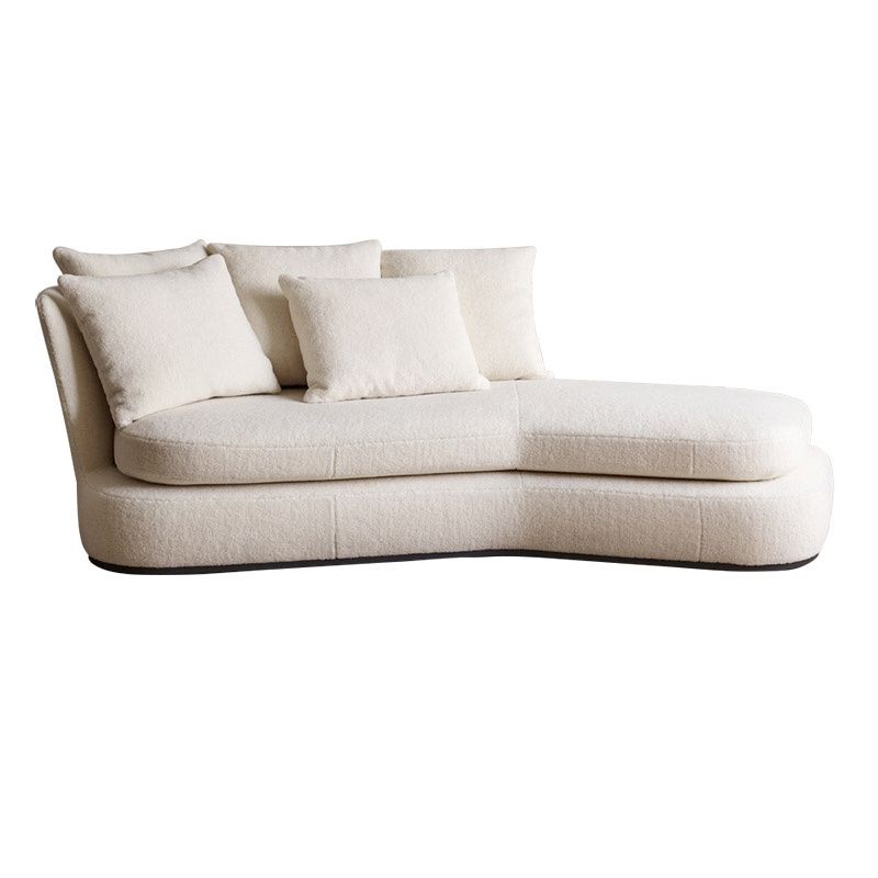 French Country Flared Arms Chaise, One Armed Accent Chair for Living Room