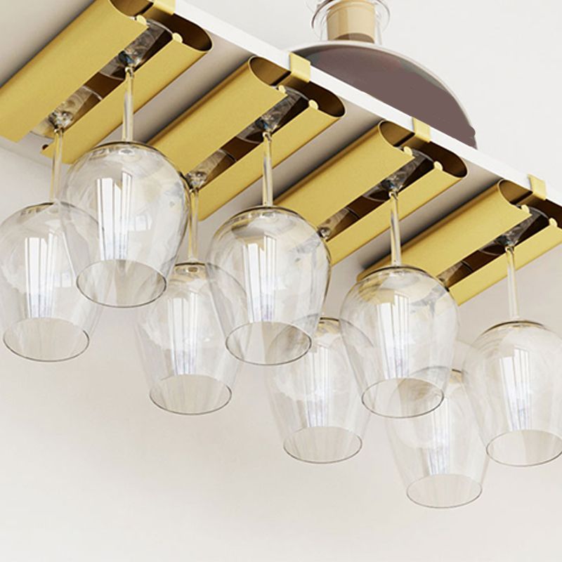 Industrial Hanging Wine Rack Metal Wine Glass Stemware Rack Holder