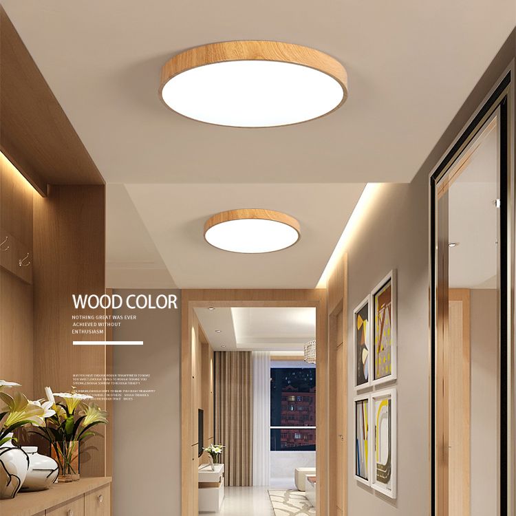 Montaje empotrado LED circular de color de registro en luz de techo de hierro forjado de estilo conciso moderno para sala de estar