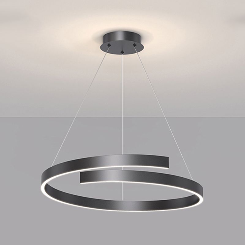 Lineaire vorm metalen hanglamp lichtbeveiliging modern hangende lamp met één licht