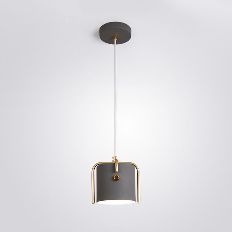 Godet Shade Drop Pendant Moderniste Metal 1 Kit de la lampe suspendue de la tête avec top à croix