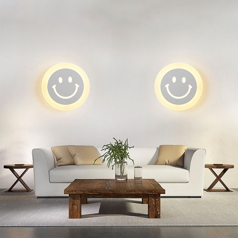 Moderne minimalistische stijl ronde schijf muur licht stonzes acryl sconce lichten voor woonkamer