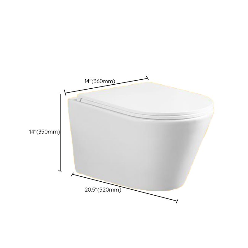 Contemporary Wall Hung Toilet Bowl White Seat Included Urine Toilet for Bathroom