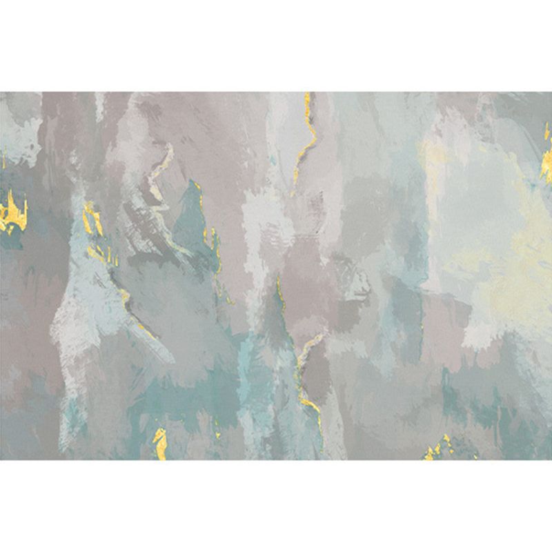 Postmodern Abstract Area Rug Green Polyester Rug Washable Indoor Carpet for Home Decoration