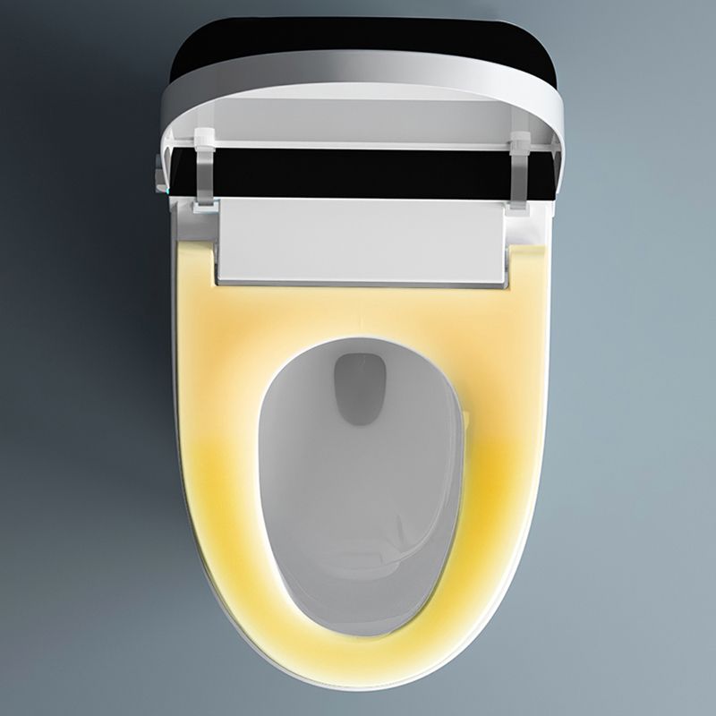 Minimalist White Floor Standing Bidet with Heated Seat and Remote Control Included