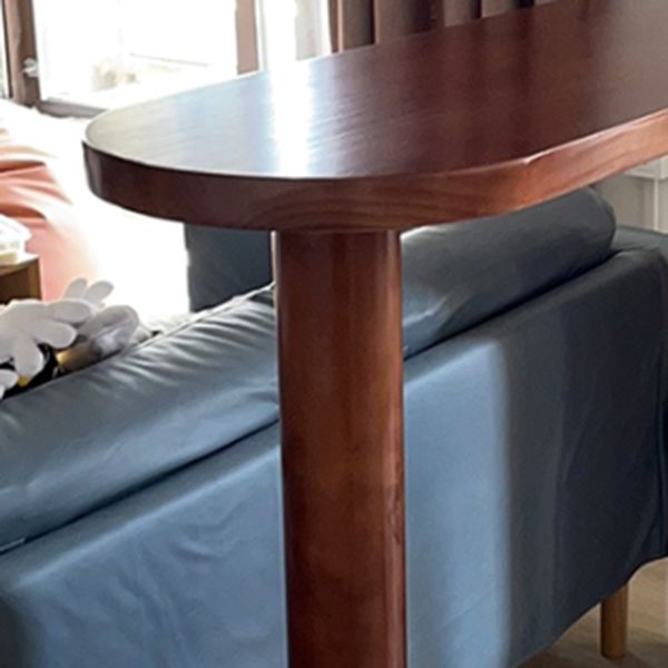 Specialty Solid Wood Bar Table Brown Double Pedestal Bar Height Pub Table