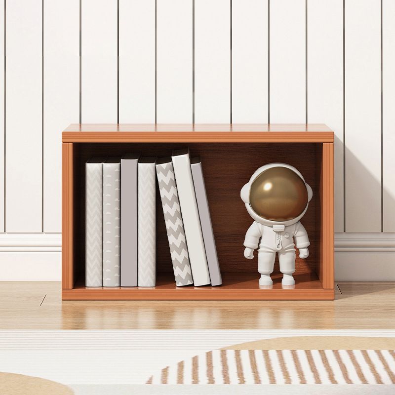 Closed Back Wooden Bookshelf Modern Living Room Horizontal Bookcase