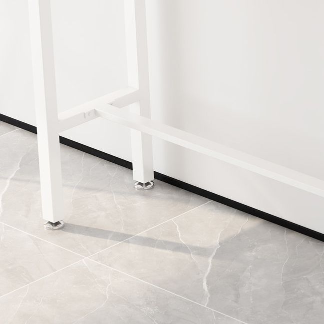 Modern Natural Bistro Bar Height Cocktail Table Rectangle Trestle Bistro Table