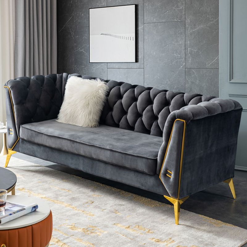 30.70" High Tuxedo Arm Sofa with Tufted Split-Back for Living Room