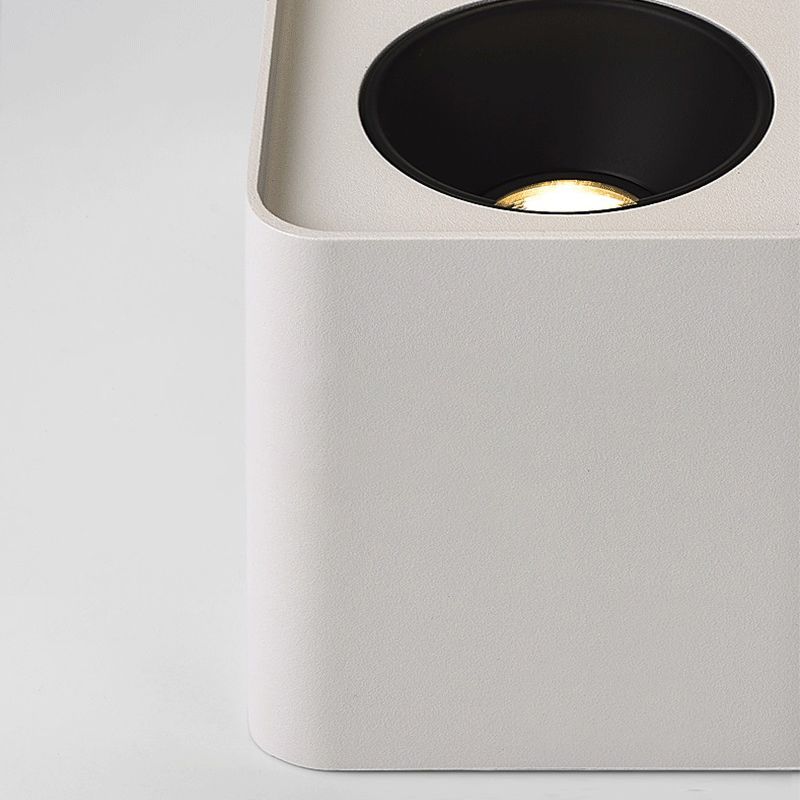 Plafonnier LED de forme carrée, Style Simple et moderne en aluminium, 4 lumières encastrées pour chambre à coucher