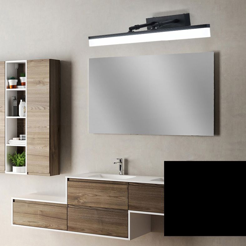 Modern Minimalist Style Linear Vanity Wall Light Fixtures Metal Vanity Lamp with Acrylic Shade