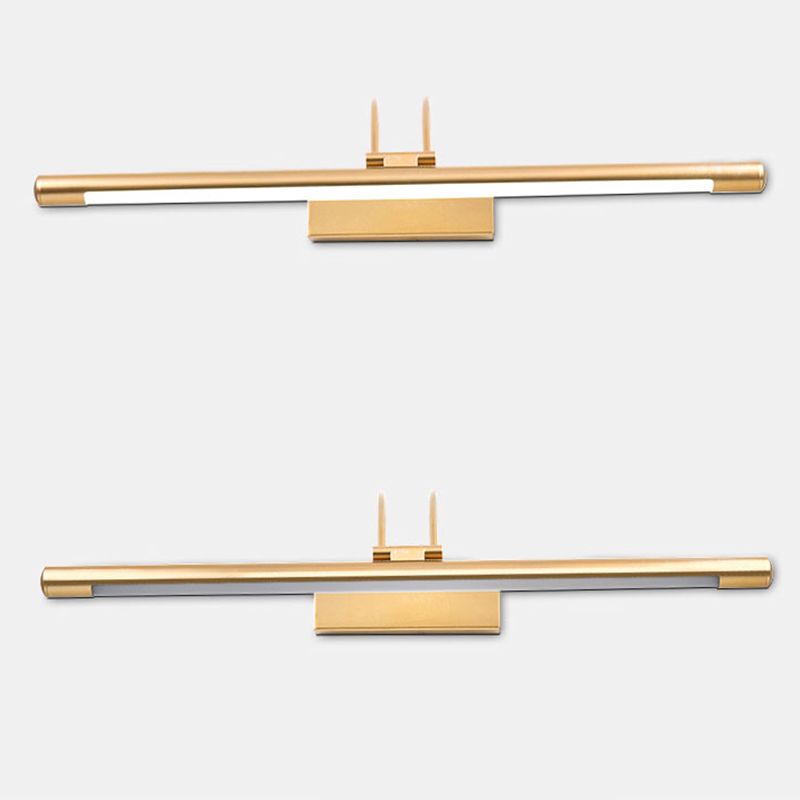 Linear Shape Metal Wall Sconce Modern Single Light Mirror Wall Mounted Lighting