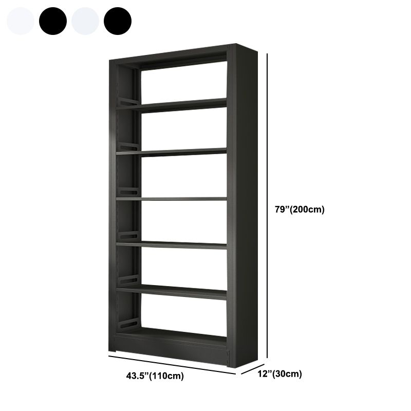 6-Tier Steel Matte Finish Bookcase Standard 79-inch Bookshelf